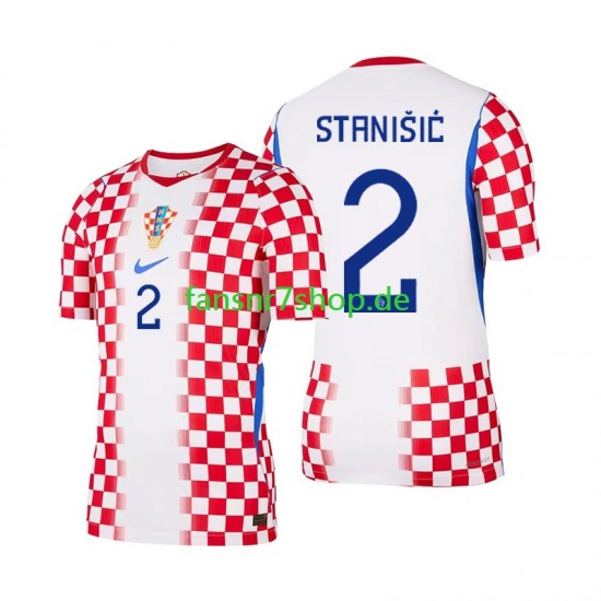 Kroatien fußball trikot WM 2026 Josip Stanisic 2 Herren Heim Kurzarm