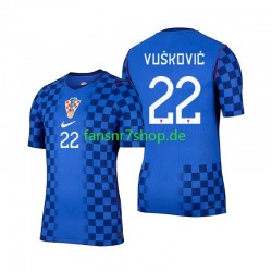 Kroatien fußball trikot WM 2026 Luka Vuskovic 22 Herren Auswärts Kurzarm
