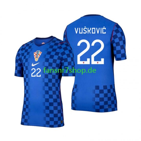 Kroatien fußball trikot WM 2026 Luka Vuskovic 22 Herren Auswärts Kurzarm