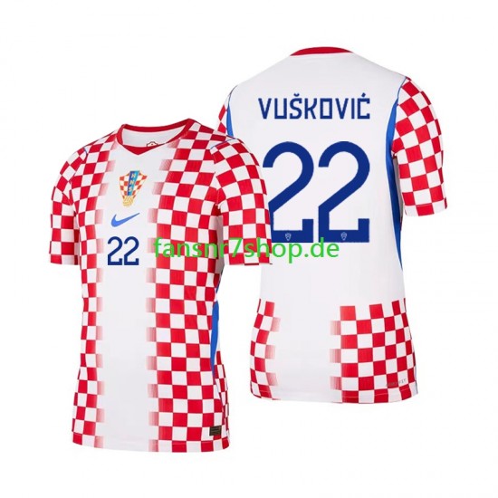 Kroatien fußball trikot WM 2026 Luka Vuskovic 22 Herren Heim Kurzarm