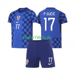 Kroatien fußball trikot WM 2026 Petar Sucic 17 Kinder Auswärts Kurzarm