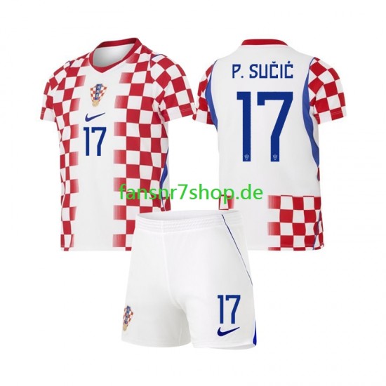 Kroatien fußball trikot WM 2026 Petar Sucic 17 Kinder Heim Kurzarm