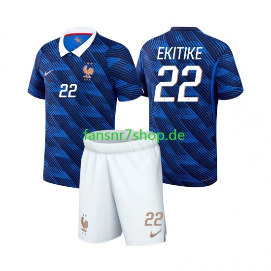 Frankreich fußball trikot WM 2026 Hugo Ekitike 22 Kinder Heim Kurzarm