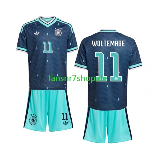 Deutschland fußball trikot WM 2026 Nick Woltemade 11 Kinder Auswärts Kurzarm