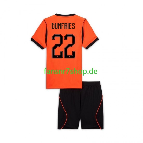 Niederlande fußball trikot WM 2026 Denzel Dumfries 22 Kinder Heim Kurzarm
