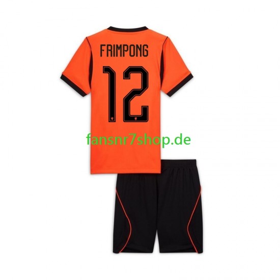 Niederlande fußball trikot WM 2026 Jeremie Frimpong 12 Kinder Heim Kurzarm