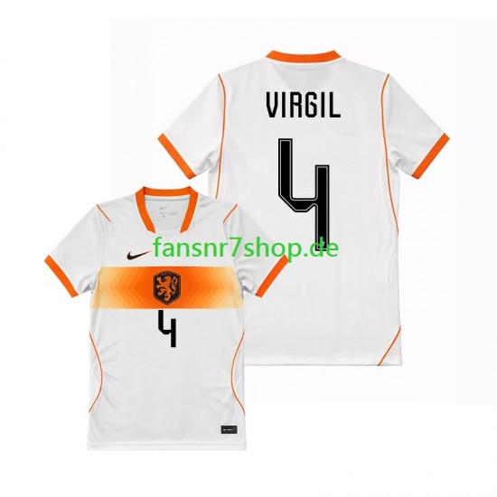 Niederlande fußball trikot WM 2026 Virgil van Dijk 4 Herren Auswärts Kurzarm