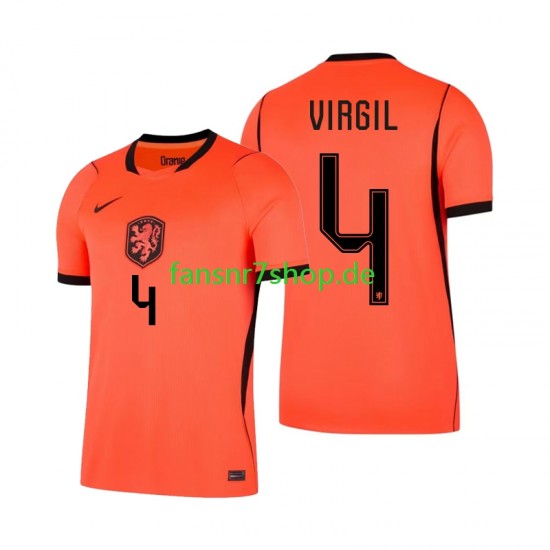 Niederlande fußball trikot WM 2026 Virgil van Dijk 4 Herren Heim Kurzarm