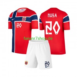 Norwegen fußball trikot WM 2026 Antonio Nusa 20 Kinder Heim Kurzarm Norwegen fußball trikot WM 2026 Antonio Nusa 20 Kinder Heim Kurzarm