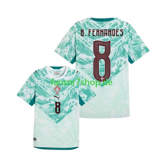 Portugal fußball trikot WM 2026 Bruno Fernandes 8 Herren Auswärts Kurzarm