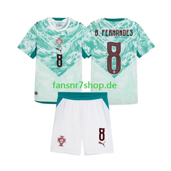 Portugal fußball trikot Bruno Fernandes 8 Kinder Auswärts 2026 2027 Kurzarm