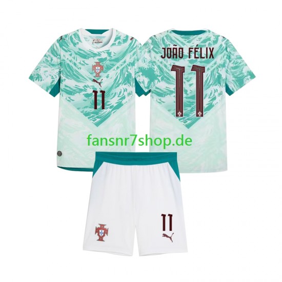 Portugal fußball trikot Joao Felix 11 Kinder Auswärts 2026 2027 Kurzarm