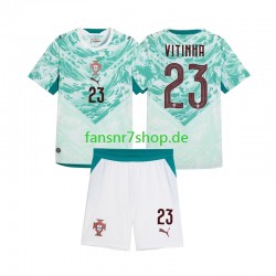 Portugal fußball trikot Vitinha 23 Kinder Auswärts 2026 2027 Kurzarm