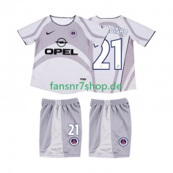 AC Mailand fußball trikot RONALDINHO 21 2001 2002 Kinder Auswärts Retro Kurzarm