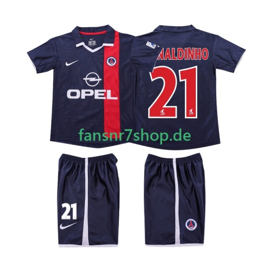 AC Mailand fußball trikot RONALDINHO 21 2001 2002 Kinder Heim Retro Kurzarm