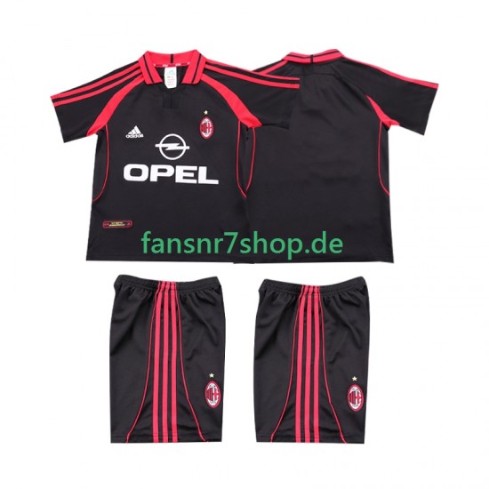 AC Mailand fußball trikot 2000 2001 Kinder Ausweich Retro Kurzarm