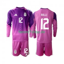 Argentinien fußball trikot Geronimo Rulli 12 Torhüter Kinder Heim 2025 Langarm