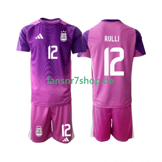 Argentinien fußball trikot Geronimo Rulli 12 Torhüter Kinder Heim 2025 Kurzarm Argentinien fußball trikot Geronimo Rulli 12 Torhüter Kinder Heim 2025 Kurzarm
