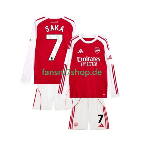 Arsenal fußball trikot Bukayo Saka 7 Kinder Heim 2025-2026 Langarm