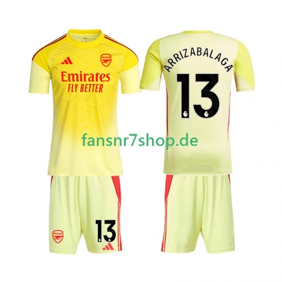 Arsenal fußball trikot Kepa Arrizabalaga 13 Torhüter Kinder Heim 2025-2026 Kurzarm
