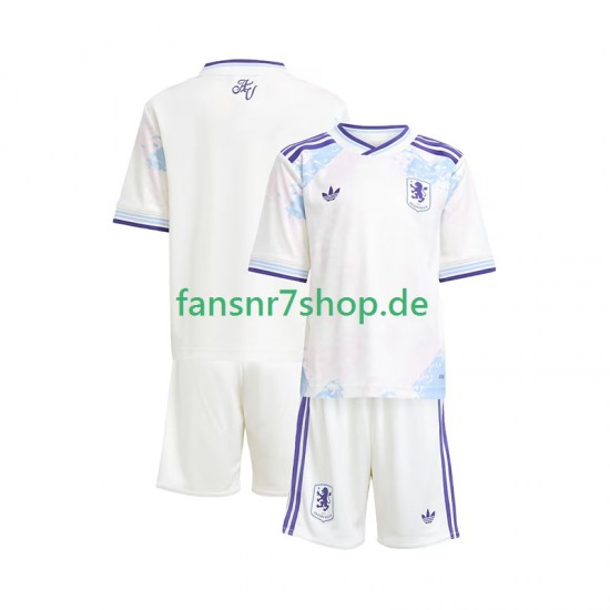 Aston Villa fußball trikot Kinder Ausweich 2025-2026 Kurzarm