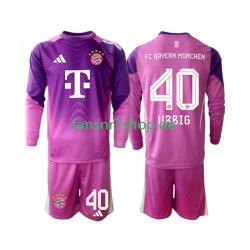 FC Bayern München fußball trikot Jonas Urbig 40 Torhüter Kinder Viertes 2025-2026 Langarm