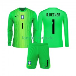 Brasilien fußball trikot Alisson Becker 1 Torhüter Kinder Heim 2026 Langarm