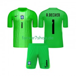 Brasilien fußball trikot Alisson Becker 1 Torhüter Kinder Heim 2026 Kurzarm