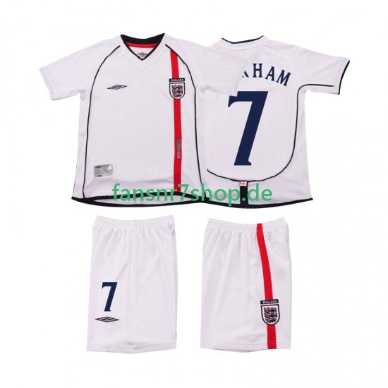 England fußball trikot BECKHAM 7 2002 Kinder Heim Retro Kurzarm England fußball trikot BECKHAM 7 2002 Kinder Heim Retro Kurzarm