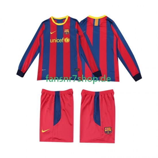 FC Barcelona fußball trikot Kinder Heim Retro 2011 2010 Langarm