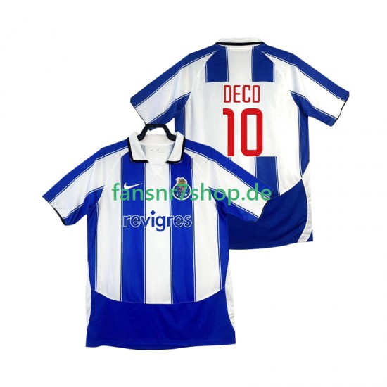 FC Porto fußball trikot DECO 10 2003 Herren Heim Retro 2004 Kurzarm