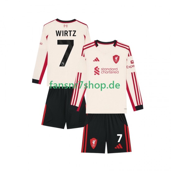 Liverpool fußball trikot Florian Wirtz 7 Kinder Auswärts 2025-2026 Langarm Liverpool fußball trikot Florian Wirtz 7 Kinder Auswärts 2025-2026 Langarm