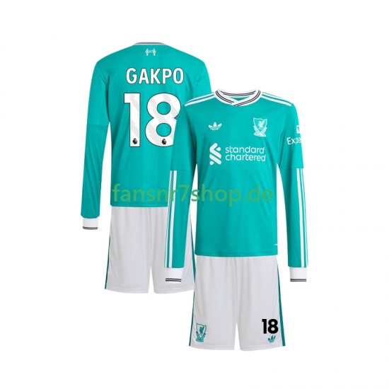 Liverpool fußball trikot Gakpo 18 Kinder Ausweich 2025-2026 Langarm Liverpool fußball trikot Gakpo 18 Kinder Ausweich 2025-2026 Langarm