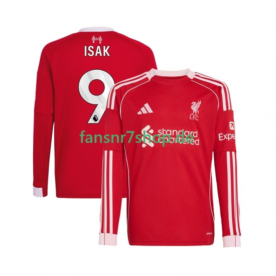 Liverpool fußball trikot ISAK 9 Herren Heim 2025-2026 Langarm