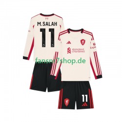Liverpool fußball trikot Mohamed Salah 11 Kinder Auswärts 2025-2026 Langarm