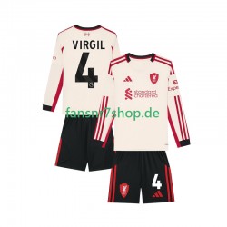 Liverpool fußball trikot Virgil van Dijk 4 Kinder Auswärts 2025-2026 Langarm