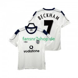 Manchester United fußball trikot BECKHAM 7 2000 2001 Herren Auswärts Retro Kurzarm