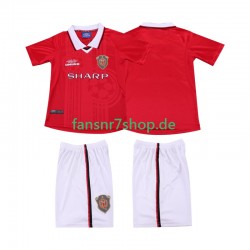 Manchester United fußball trikot 2000 Kinder Heim Retro 1999 Kurzarm