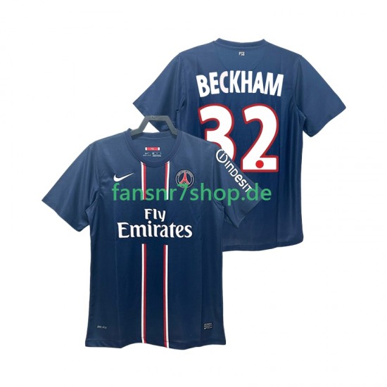 Paris Saint-Germain fußball trikot BECKHAM 32 2012 2013 Herren Heim Retro Kurzarm