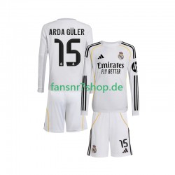 Real Madrid fußball trikot Arda Guler 15 Kinder Heim 2025-2026 Langarm