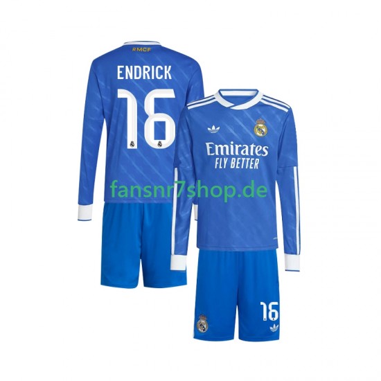 Real Madrid fußball trikot Endrick 16 Kinder Ausweich 2025-2026 Langarm Real Madrid fußball trikot Endrick 16 Kinder Ausweich 2025-2026 Langarm