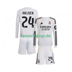 Real Madrid fußball trikot Huijsen 24 Kinder Heim 2025-2026 Langarm