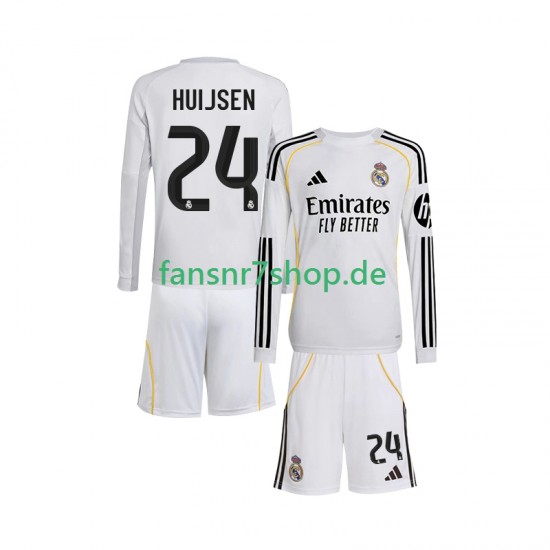 Real Madrid fußball trikot Huijsen 24 Kinder Heim 2025-2026 Langarm Real Madrid fußball trikot Huijsen 24 Kinder Heim 2025-2026 Langarm