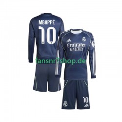 Real Madrid fußball trikot Mbappé Kylian 10 Kinder Auswärts 2025-2026 Langarm
