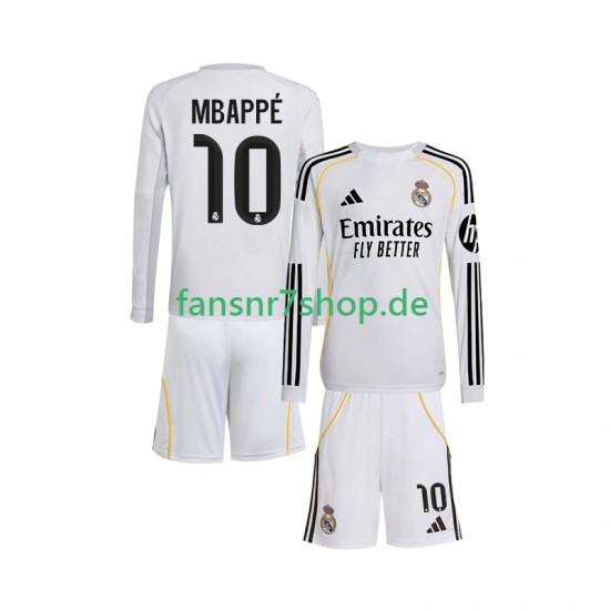 Real Madrid fußball trikot Mbappé Kylian 10 Kinder Heim 2025-2026 Langarm