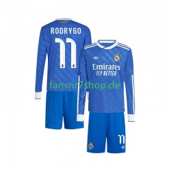 Real Madrid fußball trikot Rodrygo 11 Kinder Ausweich 2025-2026 Langarm