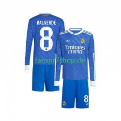 Real Madrid fußball trikot Valverde 8 Kinder Ausweich 2025-2026 Langarm