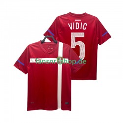 Serbien fußball trikot VIDIC 5 Herren Heim Retro 2010 Kurzarm