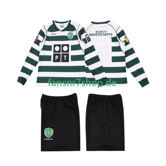 Sporting CP fußball trikot 2001 2003 Kinder Heim Retro Langarm