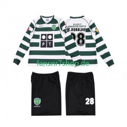 Sporting CP fußball trikot Cristiano Ronaldo 28 2001 2003 Kinder Heim Retro Langarm